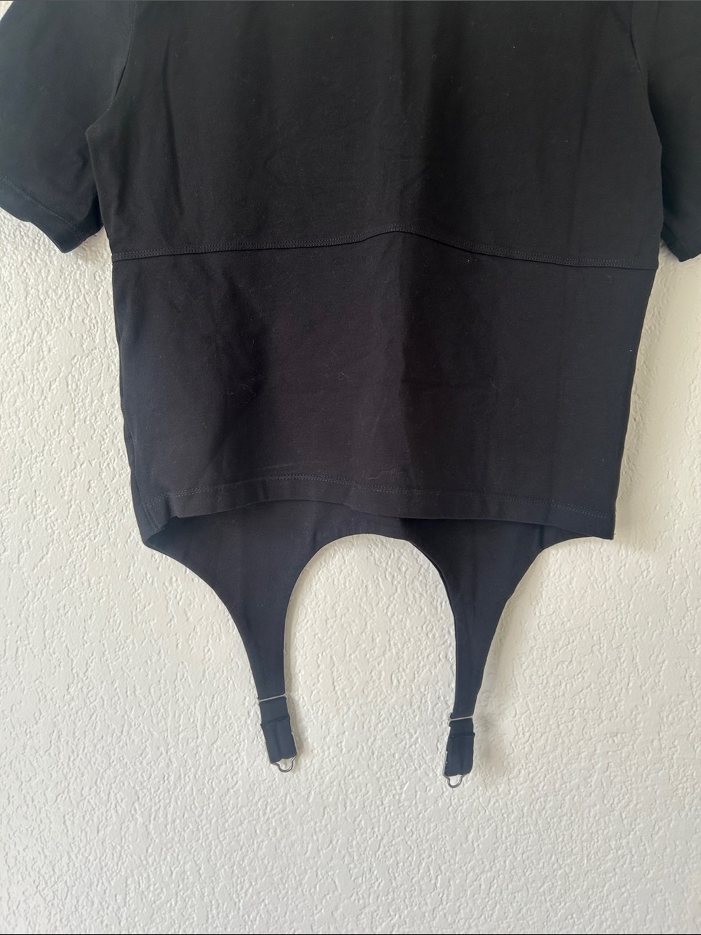 adidas Black Short Sleeve Tee with Trefoil Logo and Adjustable Hem Straps - Picture 9 of 9